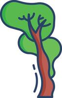 tree linear color illustration vector