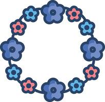 Garland linear color illustration vector
