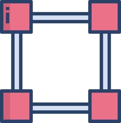 anchor point linear color illustration