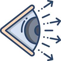 Eye linear color illustration vector