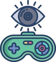 gamepad linear color illustration vector
