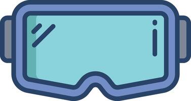virtual reality linear color illustration vector