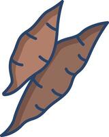 Yucca linear color illustration vector