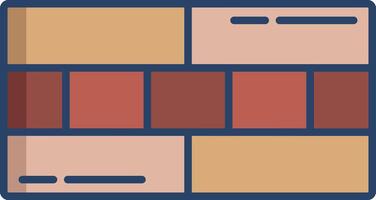 wall linear color illustration vector