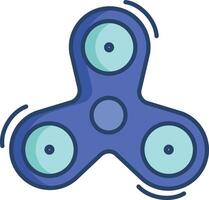 Fidget spinner linear color illustration vector