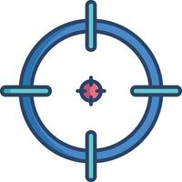 Target linear color illustration vector
