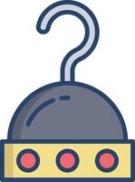 Hook linear color illustration vector