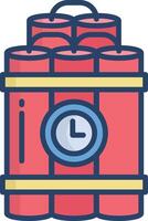 dynamite linear color illustration vector