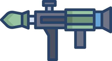 Bazooka linear color illustration vector