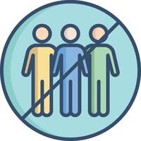 Ban Group linear color illustration vector
