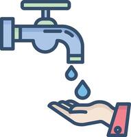 Wash linear color illustration vector
