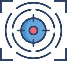 Target linear color illustration vector