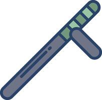 Baton linear color illustration vector