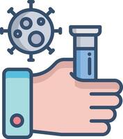 Test linear color illustration vector
