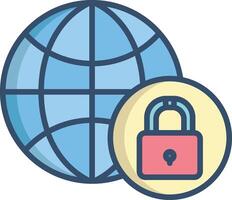 Lockdown linear color illustration vector
