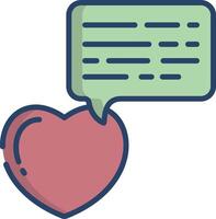 Talk linear color illustration vector