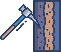 Mining linear color illustration vector