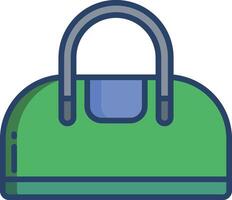 bag linear color illustration vector