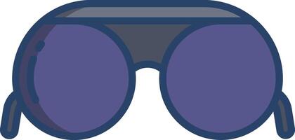 Sunglasses linear color illustration vector