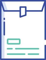 Envelope ad outline color illustration vector