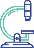 Microscope outline color illustration vector