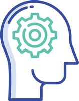 Idea outline color illustration vector