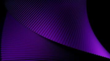Abstract 3d animation of moving curved structure. Design. Striped 3d structure rotates in space on black background. Spiral 3d structure rotates with dizzying effect in space video