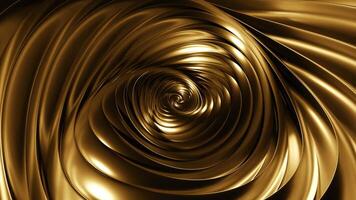 Yellow and purple twisted bend. Design. Clockwise moving bend made in 3d format. video