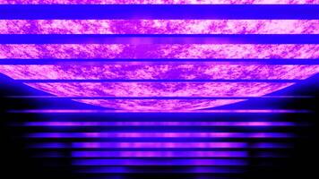 Bright planet glows with moving stripes. Design. Bright 3D planet with cyber field and stripes. Cyber animation of glowing planet and field of stripes video
