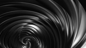 Spinning colorful metal shape with hypnotic effect. Design. Rotating tornado striped surface. video