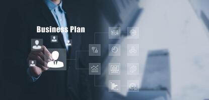 Business planning involves setting goals for success, defining the purpose of the business, and outlining the business plan.Marketing and sales photo
