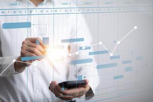 Working Data Analytics and Data Management Systems Analyst working in Business Analytics and Data Management Systems to make reports with Corporate strategy for finance, operations, sales, photo