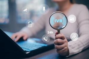 concept provide customer service within an automated voice response system, utilizing either voice or touch-tone inputs.Interactive voice response photo