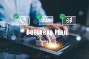 Business planning involves setting goals for success, defining the purpose of the business, and outlining the business plan.Marketing and sales photo