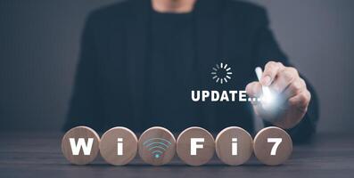 Wifi 7 technology enhances the efficiency of data transmission for faster speeds to connected devices, ensuring higher performance. photo