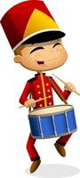 The 12 Days Of Christmas - 12Th Day - Twelve Drummers Drumming vector