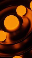 Green and orange background with a maze of balls. Design. Bright balls rolling in different directions that rotate made in 3D format. video