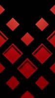 Abstract heart shape created by red rhombuses. Design. Geometric figure isolated on a black background. video