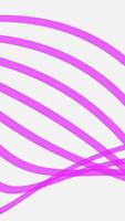 Abstract line of curved stripes moves in space. Design. Curved lines in moving stream on white background. Frozen curved lines in moving stream video