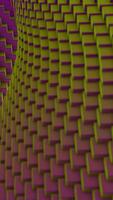 3d distortion of space with squares. Design. Space with curved distortion of funnel. Space with squares is visually distorted into funnel video