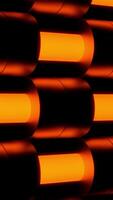 Abstract moving batteries, details of mechanism. Design. Fluid substance flowing inside parallel tubes. video