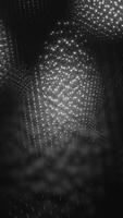 conceito Visão do neurônios disparando dentro a artificial inteligência, profundo Aprendendo neural rede. Projeto. nuvens do partículas dentro digital espaço. video