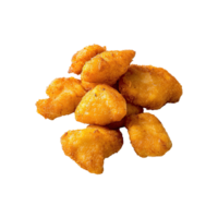 Set of delicious chicken nugget on transparent background. png
