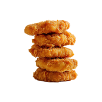 Set of delicious chicken nugget on transparent background. png