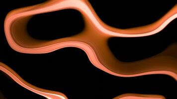 Pattern with moving energy lines. Design. Curved oval lines move and change in energetic pattern. Liquid lines of energy change in pattern on black background video