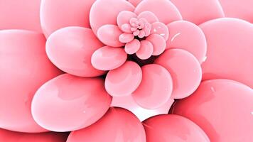 Rotating 3d spiral of round balls. Design. Abstract 3d spiral of moving stones. Spiral with different sizes of round shiny balls video