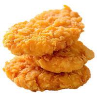 Set of delicious chicken nugget on transparent background. png