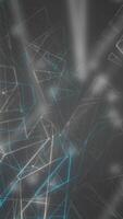 Black background. Motion. White and blue lines in the graphics fly to chaotic places in 3D format. video