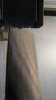 3d printer prints object close-up. Media. Automatic 3D printer machine at work, concept of modern technologies. video