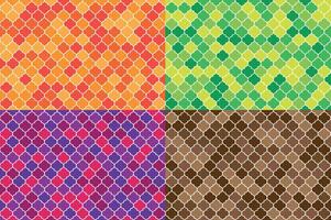 Set of Arabic Colorful Seamless Patterns vector